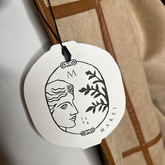 MAREI 1998
Sweet Pea Sand Reversible Bonded Faux Suede & Faux Fur Coat - Picture 12 of 14